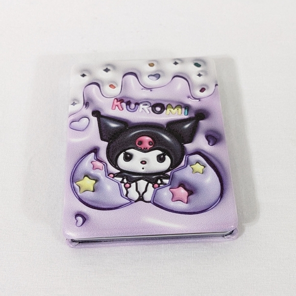 Kuromi Sanrio Kawaii Rectangle Double Sided Portable Folding Compact Mirror - Picture 3 of 6